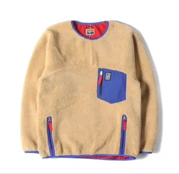 STEADY 플리스 자켓 베이지/블루