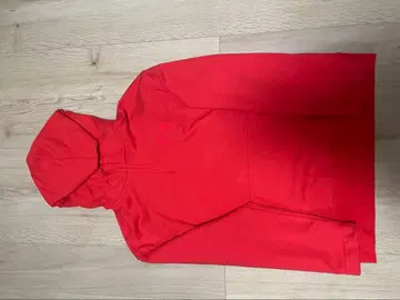 Y-3 레드 후드 부착 후드티