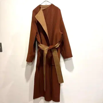 새상품급 아나카 리버서블 리버 코트 브라운 베이지