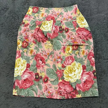 피터 하들리 꽃무늬 타이트 스커트 이탈리아제 양모 100