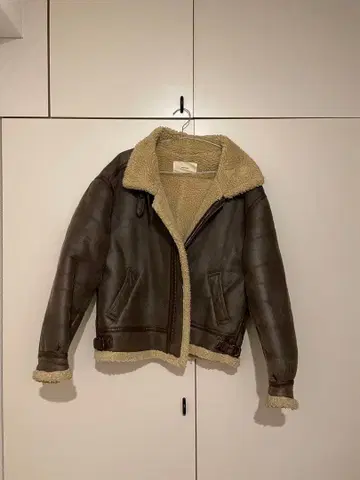 [ todayful ] 가죽 무스탕 코트