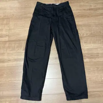 유니클로 UNIQLO U 와이드핏 치노 긴 길이 블랙 79