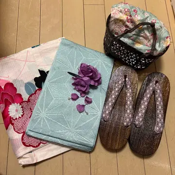 유카타 오비 조리 가방 머리 장식 세트