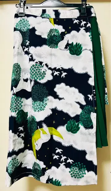 후리후 레이어드 플리츠 스커트 일본풍 패턴