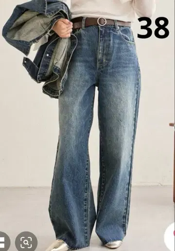 시너리 와이드 데님 팬츠 38