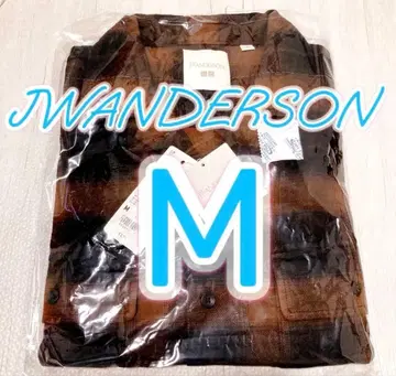 유니클로 JW 앤더슨 브러쉬드 코튼 오버 사이즈 셔츠 브라운 M