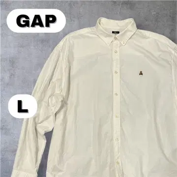 GAP 브라난 베어 자수 옥스퍼드 셔츠 L 화이트 새상품급