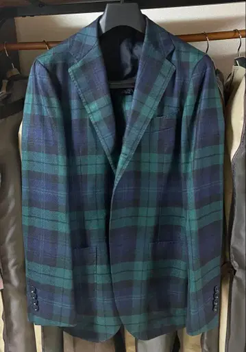 BEAMS F 블랙워치 자켓