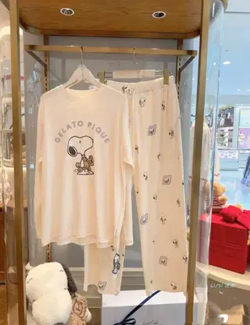 젤라또피케 PEANUTS 콜라보 스누피 긴팔 상하의 세트
