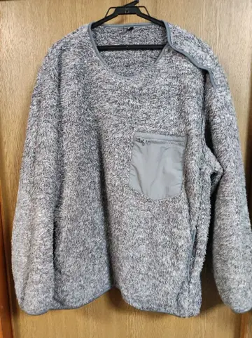 UNIQLO 퍼리 플리스 풀오버 XXL 그레이