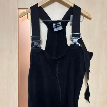 NCED 플리스 오버롤 블랙