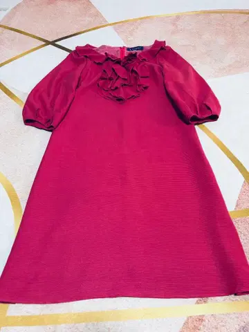 M.S Gracy 로즈 핑크 프릴 엠즈 그레이시 원피스 38