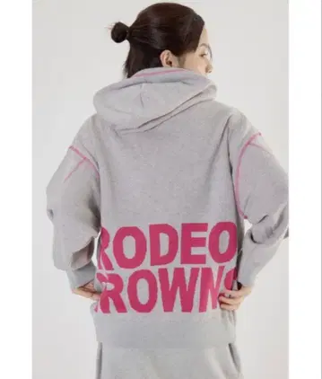 RODEO CROWNS WIDE BOWL 후드 부착 후드티 그레이