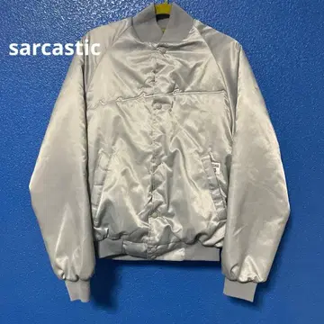 sarcastic 그레이 블루종 아우터 자켓