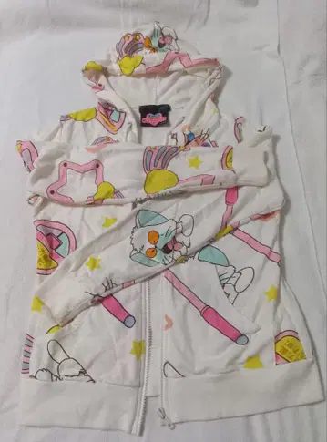 galaxxy 컬러풀 프린트 후드티 S 크리미마미 콜라보