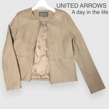 a day in the life 양가죽 가죽 노카라 자켓 38