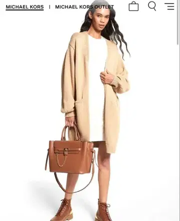 마이클코어스 MICHAEL KORS 롱 가디건 베이지