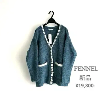 새상품 야마다야 FENNEL 리본 테이프 디자인 가디건