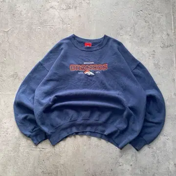 00년대 NFL BRONCOS USA 구제 의류 자수 팀 로고 맨투맨 L