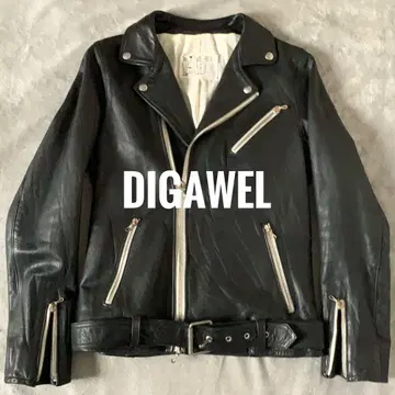 레어 DIGAWEL 더블 라이더 가죽 자켓 블랙