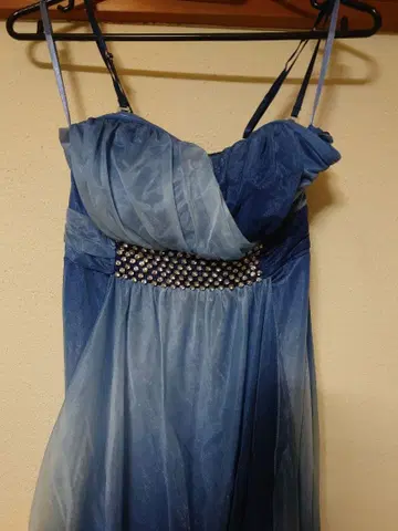 파랑 그라데이션 롱 드레스