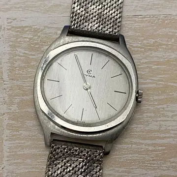 작동 미확인 시마 수동 와인딩 실버 레어 남성용