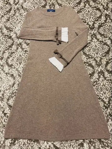 엠즈 그레이시 소매 프릴 리본 원피스 38