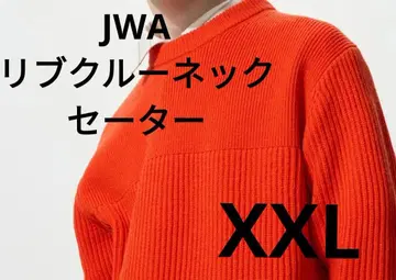 [ 완판템 ] UNIQLO JWA 리브 크루넥 스웨터 XXL 오렌지