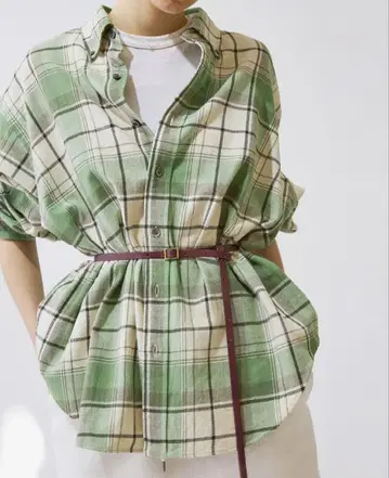 새상품급 SHINZONE 체크 셔츠