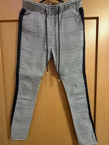 아담스 저글러 체크 스키니 팬츠