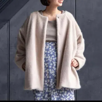 flower fluffy coat 플러피 코트