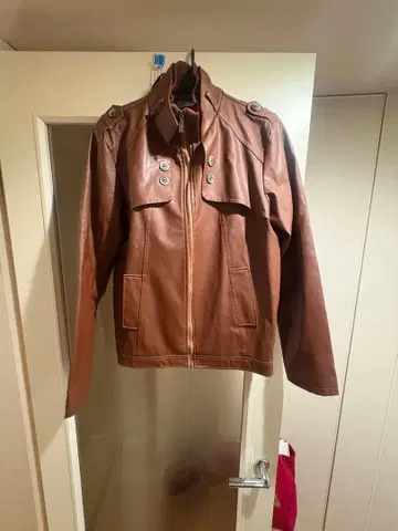 SUGER KITCHEN 브라운 가죽 자켓 XL