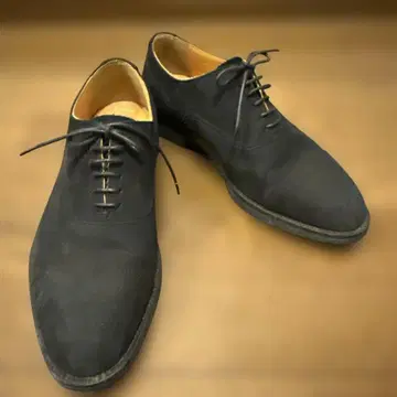 Wallage 블랙 스웨이드 레이스업 슈즈