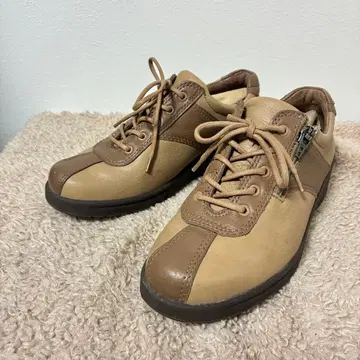 [ ecco ] 워킹화 가죽 스니커즈 사이드 지퍼 22.5