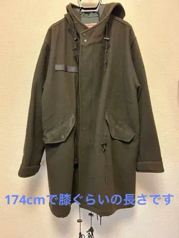 코트BOXing 후드 부착 모즈 코트 S 사이즈