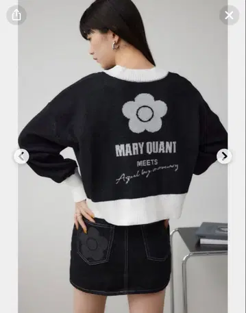 MARY QUANT x AZUL 로고 가디건