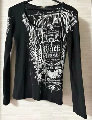 Glitz Y2K 그런지 헤이세이 갸루 긴팔 롱티 레어 빈티지