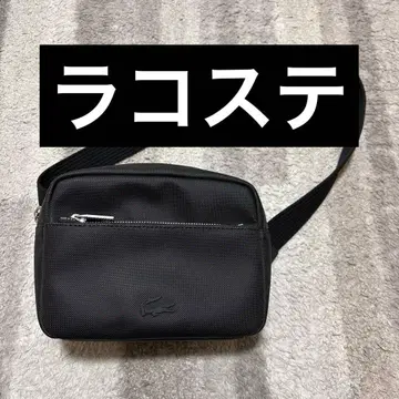 라코스테 LACOSTE 남성용 클래식 숄더백 블랙
