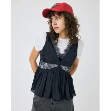 [ 새상품 ] MOUSSY 레이스 상의