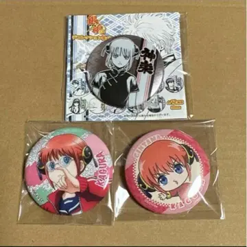 은혼 긴파치선생 데코 컬렉션 캔뱃지 라메키라 캔뱃지 카구라