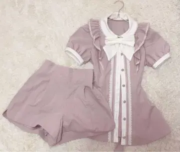 Secret Honey 펄 옷깃 셋업