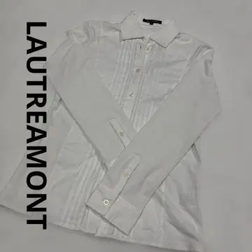 LAUTREAMONT 화이트 핀턱 셔츠 38 면 100% 출퇴근