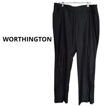 WORTHINGTON 블랙 모던 핏 슬랙스 PETITE