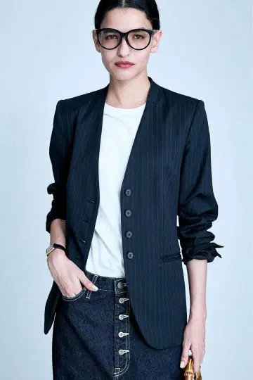 미사용 BRILL 브릴 울 핀스트라이프 자켓