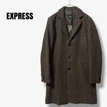 y111125 EXPRESS 체스터 코트 하운드투스 패턴 데드스탁
