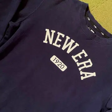 로고 프린트 뉴에라 맨투맨 트레이닝복 네이비 M NEWERA