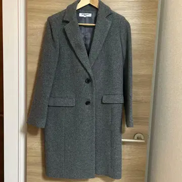 NATURAL BEAUTY BASIC 그레이 체스터 코트 S