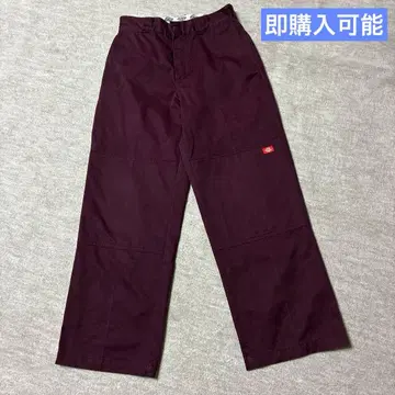 Dickies 더블니 워크 팬츠 버건디 M 사이즈
