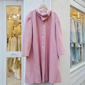 키이치고 롱 코트 핑크 구제 의류