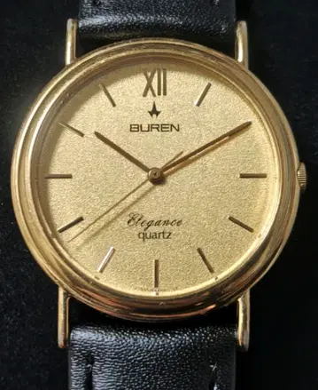 BUREN elegance 스위스 명문 브랜드 쿼츠 손목시계 레어 모델